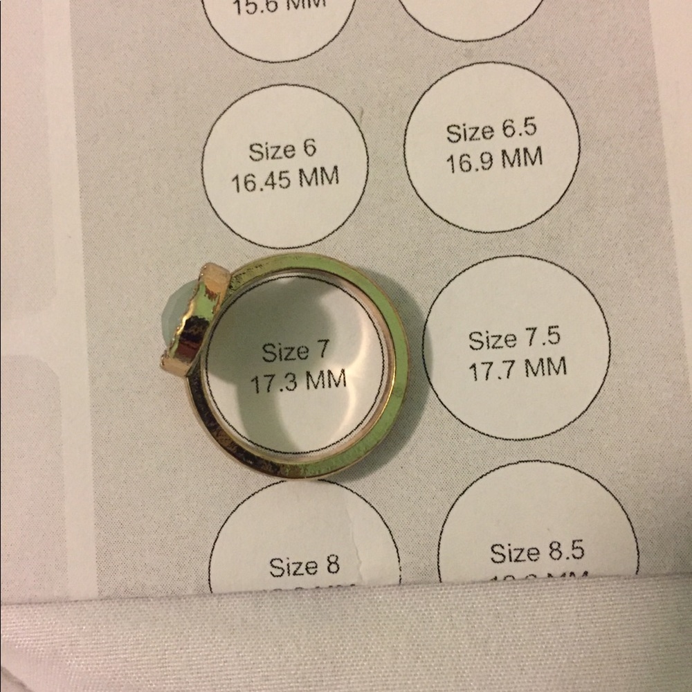 Gold Pave Halo Ring - Clear - Picture 6 of 7